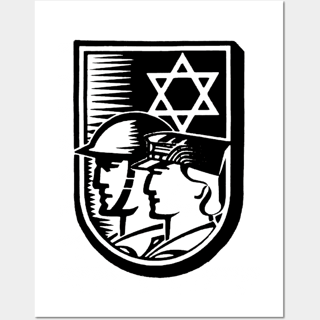 National Committee for the Jewish Soldier Logo - 1945 Wall Art by EphemeraKiosk